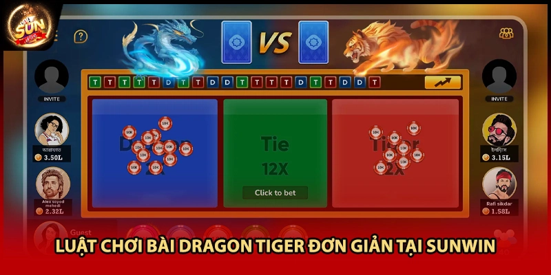 Luật chơi bài Dragon Tiger đơn giản tại Sunwin
