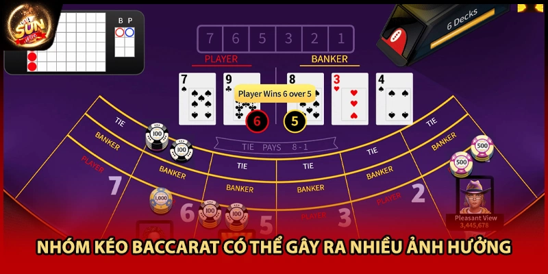 Nhóm kéo baccarat có thể gây ra nhiều ảnh hưởng