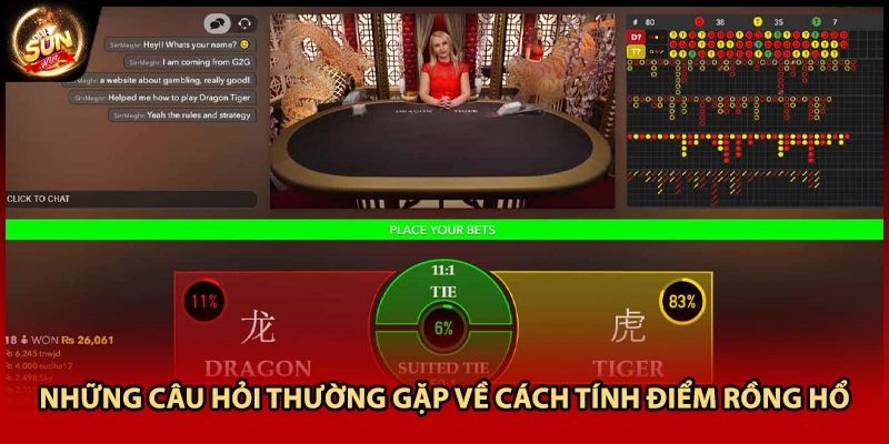 Những câu hỏi thường gặp về cách tính điểm Rồng Hổ